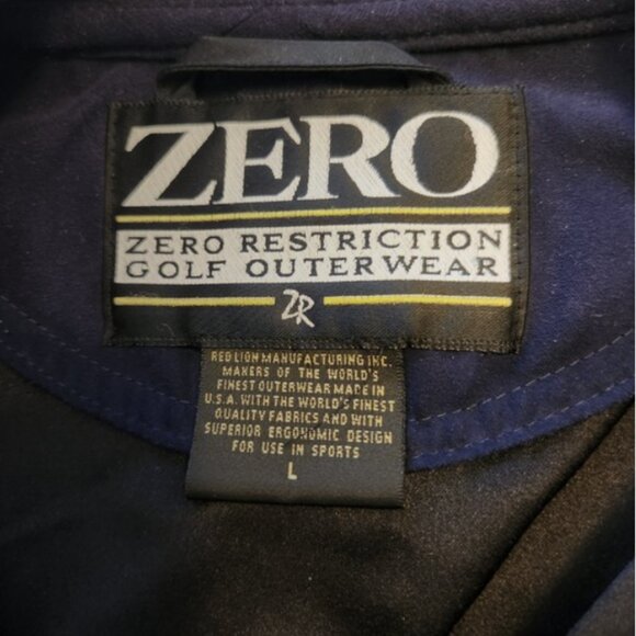 Zero Restriction Golf Outerwear Men's Jacket Navy 1/4 Snap Pullover -‎ Large - Picture 3 of 7